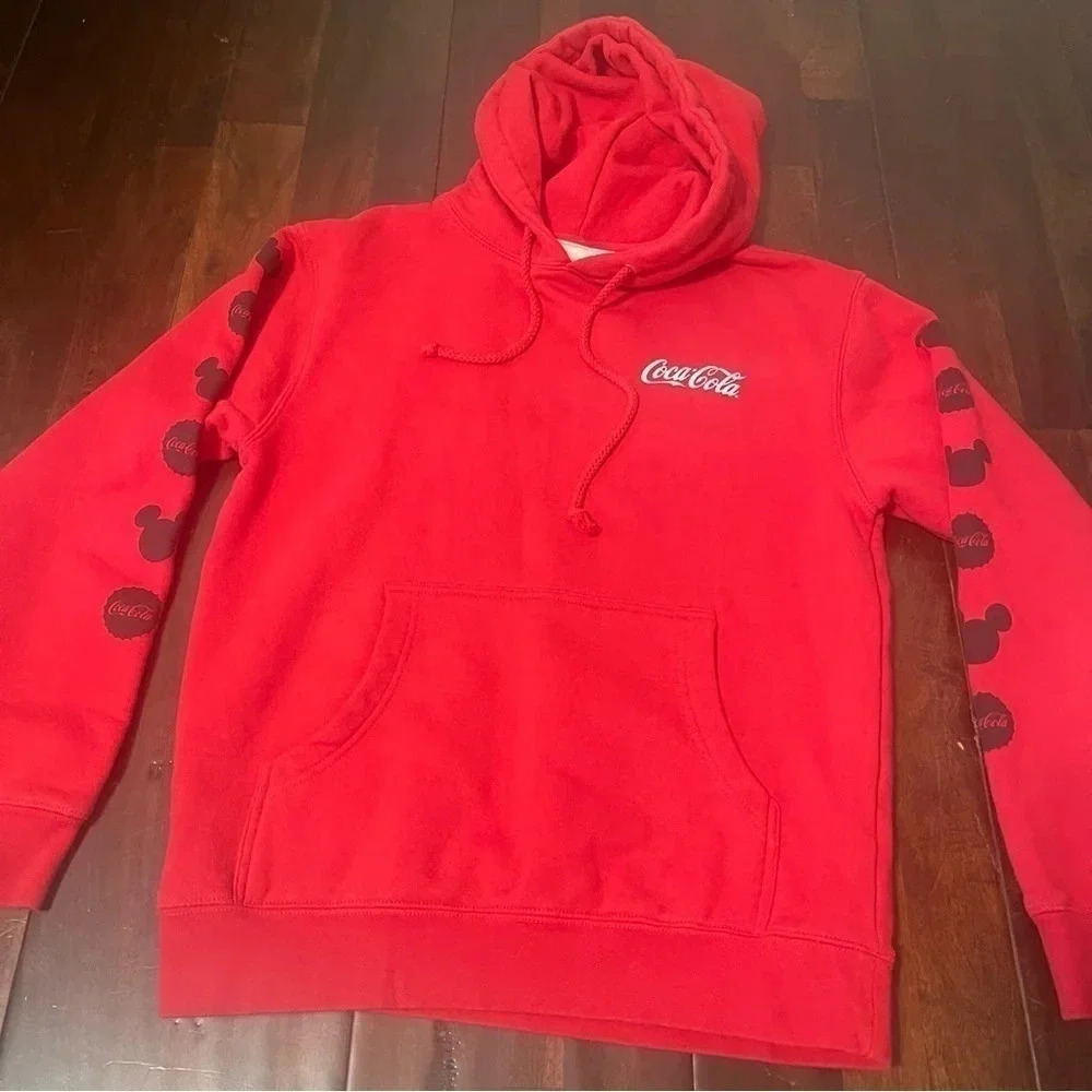 Walt Disney World Resort Coca Cola Hoodie Size XS Mickey Disney Red
